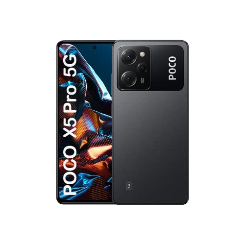 Xiaomi Poco X5 Pro 5G Smartphone 8GB+256GB, 6.67inch AMOLED 120Hz Display Cellphone 108MP Rear Cameras Android Sensors Fingerprint Dual SIM (Black).