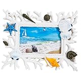 Portafoto: un'elegante cornice portafoto che si adatta a qualsiasi arredamento domestico, ideale per gli amanti del mare, come regalo di inaugurazione della casa, di compleanno, per collezionisti e appassionati di o per qualsiasi occasione speciale. cornice portafoto color corallo