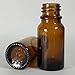 Bioll 10ml (1/3 oz) Essential Oil Dropper Glass Bottle. Refillable Sample Bottles Vials With Orifice Reducer Dropper And Cap For Perfume And Aromatherapy Oils -24Pack (Amber)