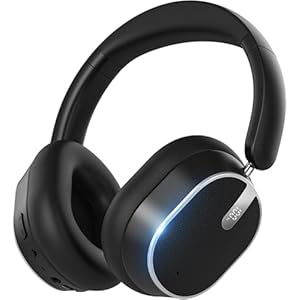 Hybrid Active Noise Cancelling Bluetooth Headphones,Bluetooth 6.0 Over Ear Wireless Headphones with 60H Playtime, Hi-Res Audio, Deep Bass, Memory Foam Ear Cups for Home Office Travel