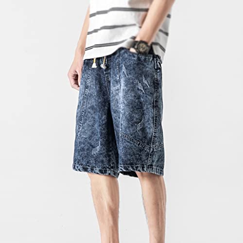 Short en jean grande taille imprimé original coupe ample mi-long - 2