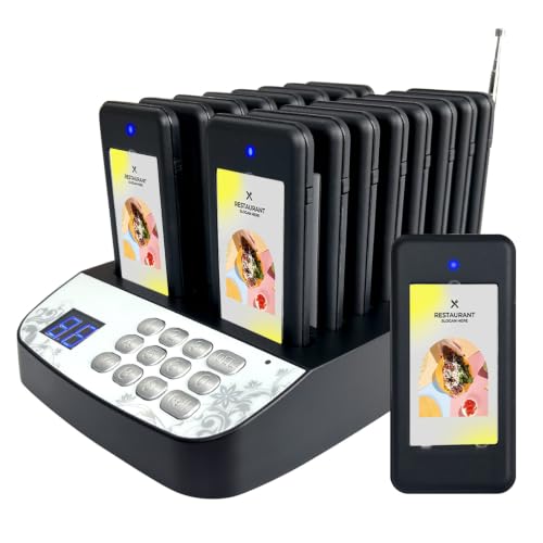 SavvyMate Restaurant Pager System, Buzzers for Restaurants, 16 Pagers