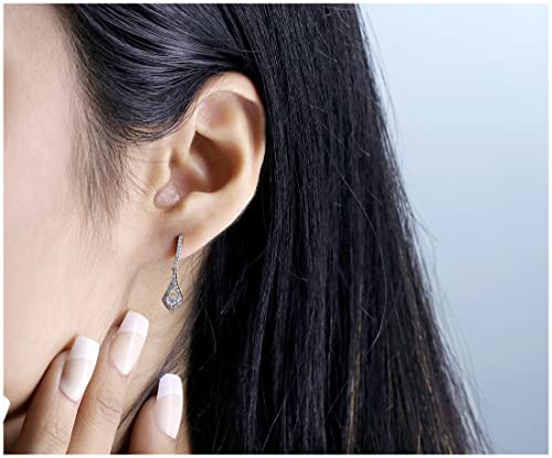 Dazzlingrock Collection 0.19 Cttw Round White Diamond Dangling Drop Earring (1Pc Only) for Women in 18K Solid Gold2