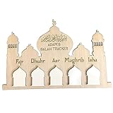 STOBOK 木製の城のカレンダー イード・ムバラクのテーブルの装飾品 カレンダー飾り 家のイード飾り カウントダウンカレンダー イードの壁の装飾 イードカウントダウン 家の装飾
