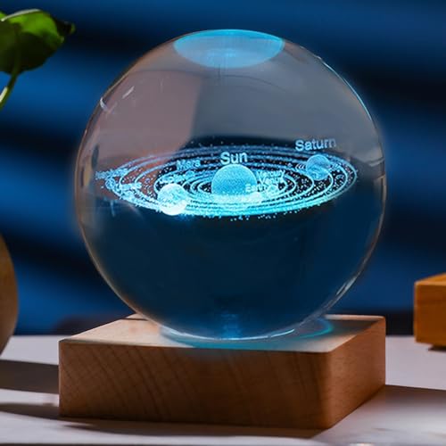 GUOCHENG Cat Crystal Ball Light, Kitty Figurines in Crystal Ball with Stand Paperweights Decor - Image 3