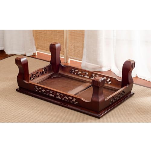 Table basse tatami compacte bois massif orme rouge pour petits espaces - 7