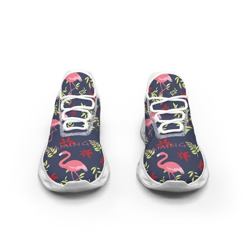 Flamingos Walking Running Gym Sports Shoes Art Print Tennis Popular Fashion Travel Sneaker Gifts for Women4