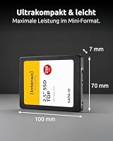 Intenso Top Interne 2,5" SSD SATA III, 256 GB, Schwarz – Ansicht 6