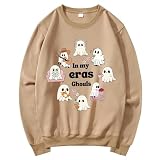 Diseño de moda: cuello redondo clásico, cuello en V, cuello en U, moderno y bonito estampado de elementos de Halloween. Corte holgado, estilo casual. Varios colores y tamaños para elegir