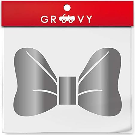 Amazon かわいい リボン シール おしゃれ 車 自動車 エンブレム ステッカー デカール 138 シルバー ステッカー デカール 車 バイク