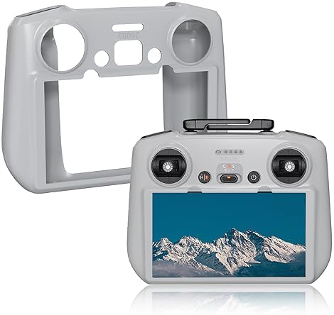 BRDRC Silicone Protective Cover for DJI Mini 4 Pro & Air 3 RC 2 Controller, Compatible with DJI Air 3 RC 2 Controller Accessories (Grey)