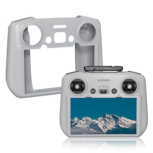 BRDRC Silicone Protective Cover for DJI Mini 4 Pro & Air 3 RC 2 Controller, Compatible with DJI Air 3 RC 2 Controller Accessories (Grey)