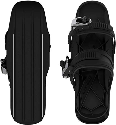 Snowfeet - Mini Short Ski Skates For Snow | Skis For Winter Shoes | Short Snowskates Snowblades Skiboards | The Real Original (Black) #TOP1