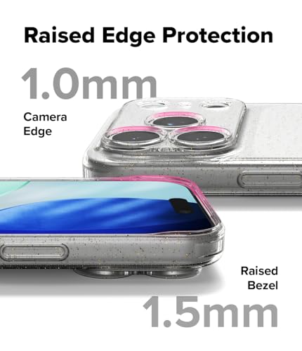 Image of Ringke Air Compatible with iPhone 17 Pro Case [Flexible TPU] Ultra Thin Lightweight Protective Cover - Glitter Clear