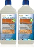 GEAL CB90. Detergente Concentrato Neutro per Cotto, Pietra, Marmo, Graniglie e ricomposti. 1 Litro (Confezione da 2)
