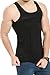 JQAmazing Mens Slimming Body Shaper Vest Abdomen Slim Shirt Compression Tank Shaper(Large,Black)