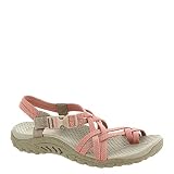 Skechers Women's Reggae-IRIE MON Sport Sandal, Taupe/Coral, 9