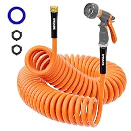 SPECILITE Hot/Cold Garden Water Coil Hose 50 ft x 3/8", -50°F to 190°F