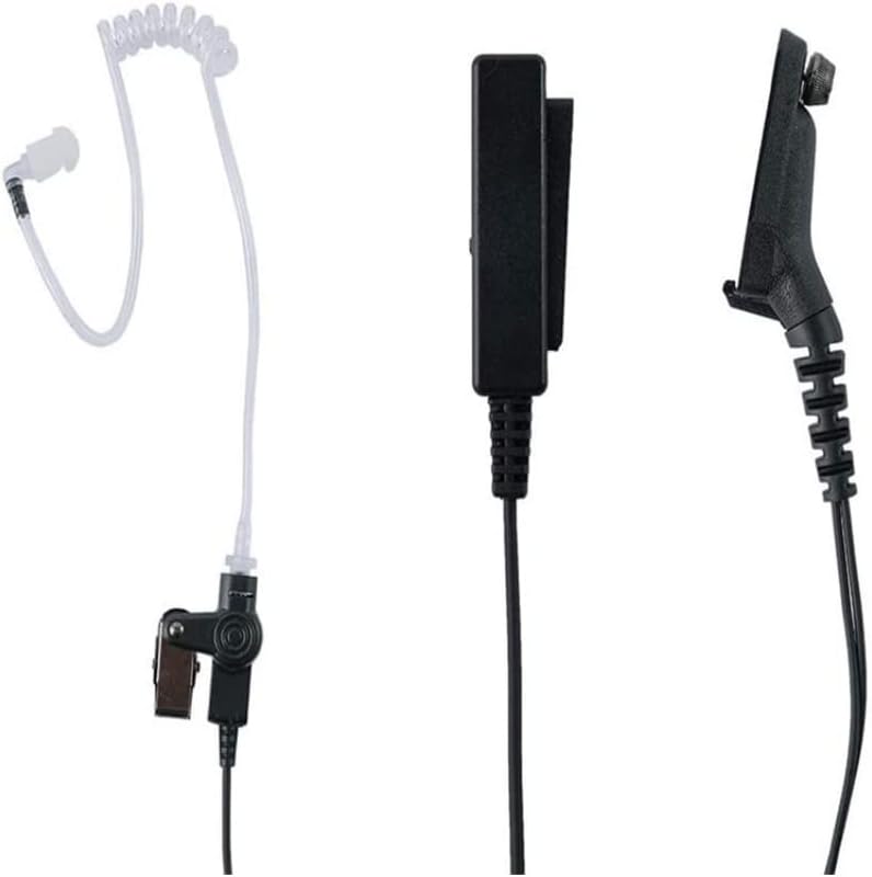 XPR7550 Earpiece for Motoroal,Compatible with Two Way Radio Headset with Mic PTT,APX4000 APX6000 APX8000 XPR6350 6550 6580 7350 7350e 7380 7550e 7580 7580e with Two Pair Medium Earmolds 2PACK