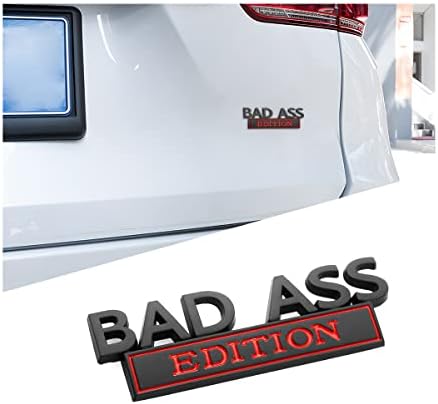 Car Bad Ass Edition Emblem, 3D Fender Badge Decal Car Sticker with 3M Adhesive, Auto Accessories for Tailgate Front Grille Hood Trunk, Car Replacement Compatible with Motorcycle SUV Truck