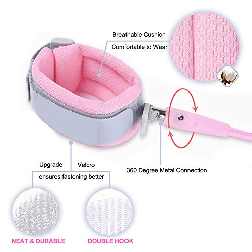 Child Link Backpack for Kid, 3-in-1, Anti Lost Wrist Cuff with Lock + 1.5m Link + Safety Walking Backpack for Girls, Boys