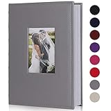 RECUTMS Photo Albums for 4x6 Photos Holds 300, 3 Per Pages Photo Picture Album PU Leather Cover, Hor