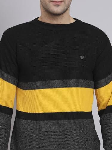 Image of eWools winterwear Men's Woolen Striped Cardigan Sweaters