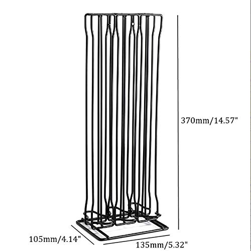 Qeleg Coffee Pod Holder Stainless Steel Double Sided 60 Capsules Display Coffee Capsules Storage Holder Organizer,Black Coffee Pod Rack #TOP1