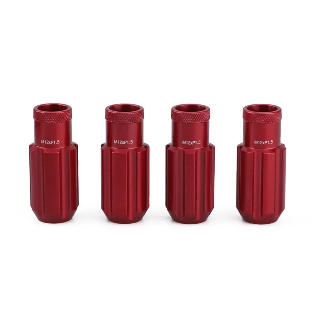 20PEC Tuercas de seguridad antirrobo de aleación de aluminio forjado 7075 para ruedas Longitud 50mm M12*1.5 M12*1.25 Hexágono 19mm Aftermarke(GRAY,M12x1.25)