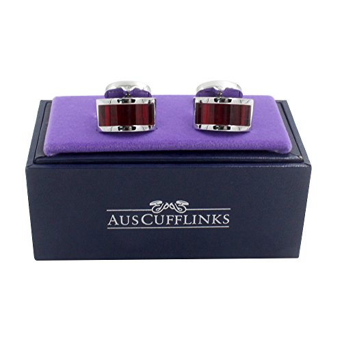 Ruby Stone Red Cufflinks | Wedding Anniversary | Cuff Links Gift for Men | 40th Ruby Anniversary Husband Present4