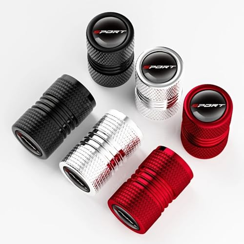 4 Tapones Rueda Coche para Mercedes Benz AMG W108, Tapa de Válvula de Accesorios de Neumáticos de Automóviles Metal Tapones Ruedas Coche,Silver