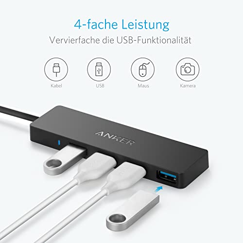 Anker 4-Port USB 3.0 Flacher Datenhub,Datensynchronisierung mit biszu 5Gbps – Ansicht 5
