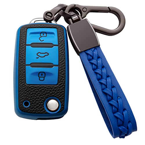 Coque de clé VW protection 360 pour Golf Polo Tiguan 3 boutons