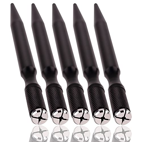 Microblading Pens 5 Piece Light Manual Tattoo Eyebrow Pens For Permanent Makeup Supplies Durable Aluminum Pen With Lock-Pin Tech Tattoo Microblading Pen(Black) Cover