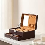 Oyydecor-Watch-Box-12-Slots-Watch-Organizer-Jewelry-Display-Case-Organizer-with-Jewelry-Drawer-for-Storage-and-Display-LockableBrown