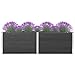 Produktbild (Blitzlie ferung) Balkonkasten | Terrasse Blumenkasten | Hochbeet Blumenkübe l Pflanzkübe l Blumentrog Blumenkasten Garten-Hochbeet 300x50x91 cm WPC Grau