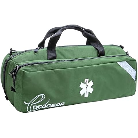Dixie EMS Oxygen O2 Duffle Trauma Responder Bag w/Pocket 21.5" x 8.75" x 10"D Cover