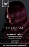 Kristin Ess Signature Hair Gloss Treatment - Brightening and Toning Glaze for Unisex/Women's Hair in 1 Application - Wild Berry