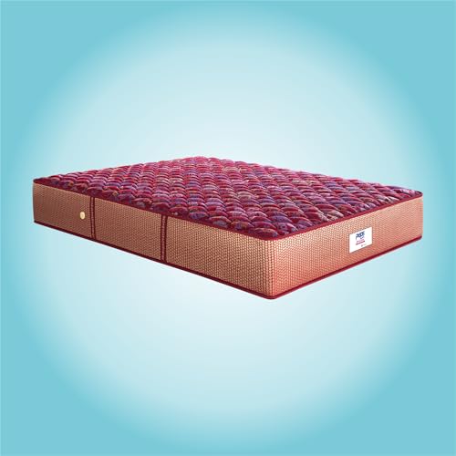 Image of peps Springkoil Bonnell 6-inch Single Size Spring Mattress (Maroon, 84x30x06) with 1 Free Pillow