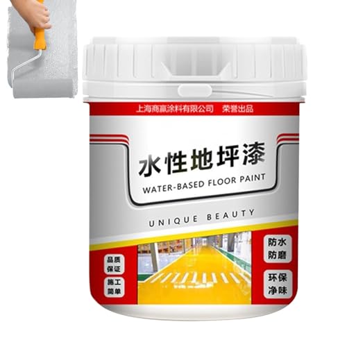 Pintura Para Piso De Cemento | Pintura Epoxi Autonivelante Suelo | Pintura De Piso A Base De Agua Anti-deslizamiento De Secado Rápido | Pintura Para Garaje Suelo De Hormigón Para Interior/Exterior