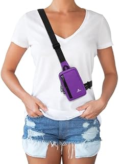 Peicees Kleine Umhängetasche für Herren und Damen, Mini-Schultertasche für Reisen, Laufen, Telefon, Tagesrucksack, Cross-Body-Tasche mit Schlüsselhalter, Schwarz