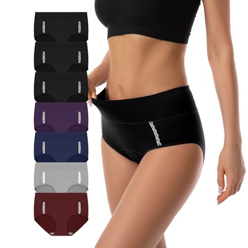 Listado de Tiendas de Ropa Interior para Dama para comprar hoy. 48 IGOLUMON Ropa Interior Mujer 7pcs, Calzones de Mujer, Cintura Alta Algodon, Elásticas Pantaletas Bragas