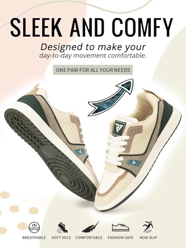 Image of Run 07 Mens Spectra PU Sole Superior Grip Mid Top Sneakers | Casual Shoes | Solid Smart Casual Walking Shoes | Cushioned Footbed with Extra Comfort Shoe
