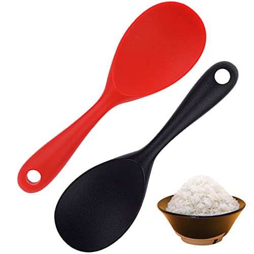 Juego de cucharas de silicona para cocina, con mango largo, antiadherentes, 2 unidades Cover