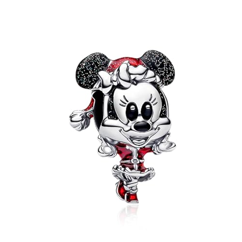 Image of S925 Sterling Silver Cartoon Anime Charms Pendant, Character Figures Dangle for Bracelet Necklace, Gifts for Mom Girlfriend Family, Valentine's Birthday Christmas Anniversary Jewelry