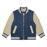 LONDON FOG Kids' Sherpa-Lined Midweight Varsity Jacket, Dark Denim, 2 Years