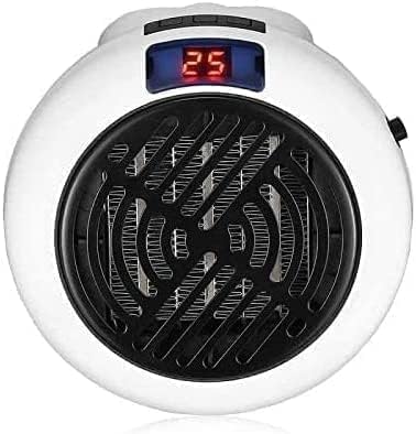 Mini Estufa Calentador Eléctrico 1350W - Enchufe Calefactor con Mando a Distancia y Pantalla LED