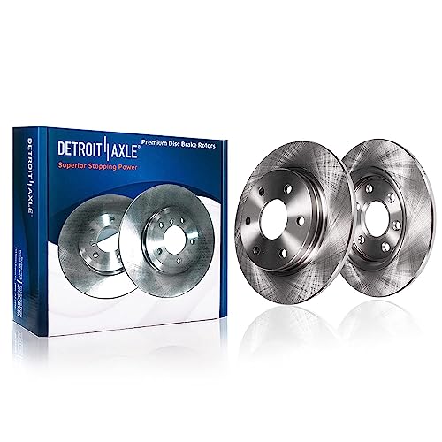 Image of Detroit Axle - Rear Disc Brake Rotors Calipers w /Brackets For Buick Terraza