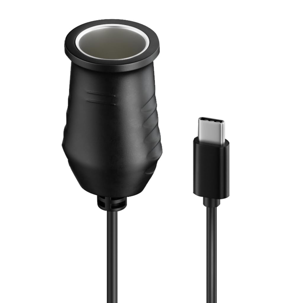 Elnwnnkc 65W USB C Male to 12V Car Socket Female Power Converter Voltages Converter Chargers