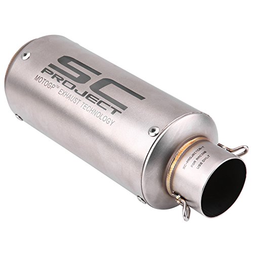 Tubo di scarico moto, 51mm in acciaio inox